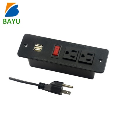 Dual Outlets Power Strip Furniture Electrical Outlet