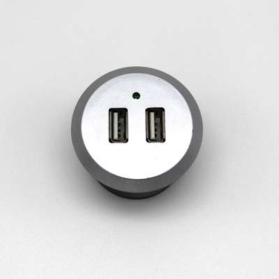 US/UK/EU electric USB charging furniture electrical charger outlet for sofa under table/desk 5V2.1A silver white black